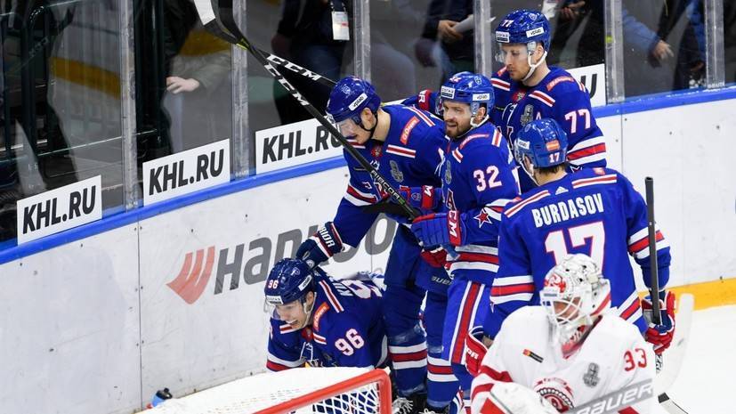 Хет-трик Кузьменко помог СКА разгромить «Витязь» в матче плей-офф КХЛ