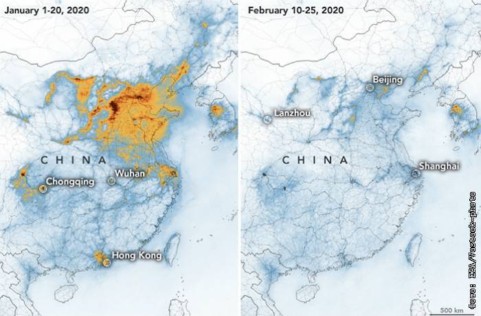 Распространение коронавируса улучшило экологическую ситуацию в Китае