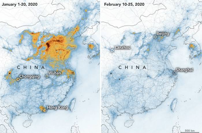 Эпидемия коронавируса существенно улучшила экологию в Китае