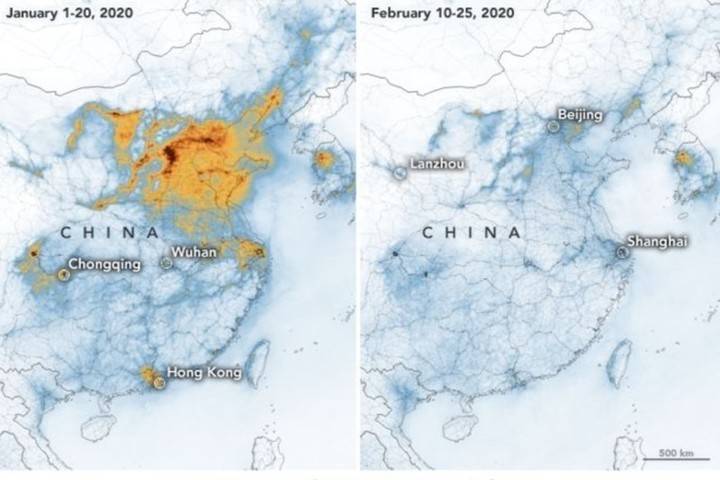 Распространение коронавируса улучшило экологию в Китае