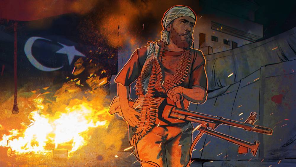 Боевики ПНС Ливии обстреляли город Каср бен Гашир