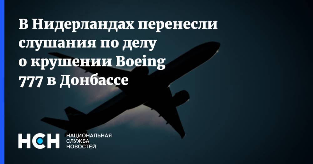 В Нидерландах перенесли слушания по делу о крушении Boeing 777 в Донбассе