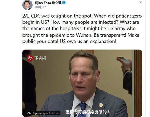 МИД Китая: США проговорились, что Covid-19 появился у них