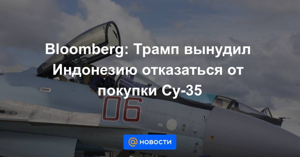 Bloomberg: Трамп вынудил Индонезию отказаться от покупки Су-35