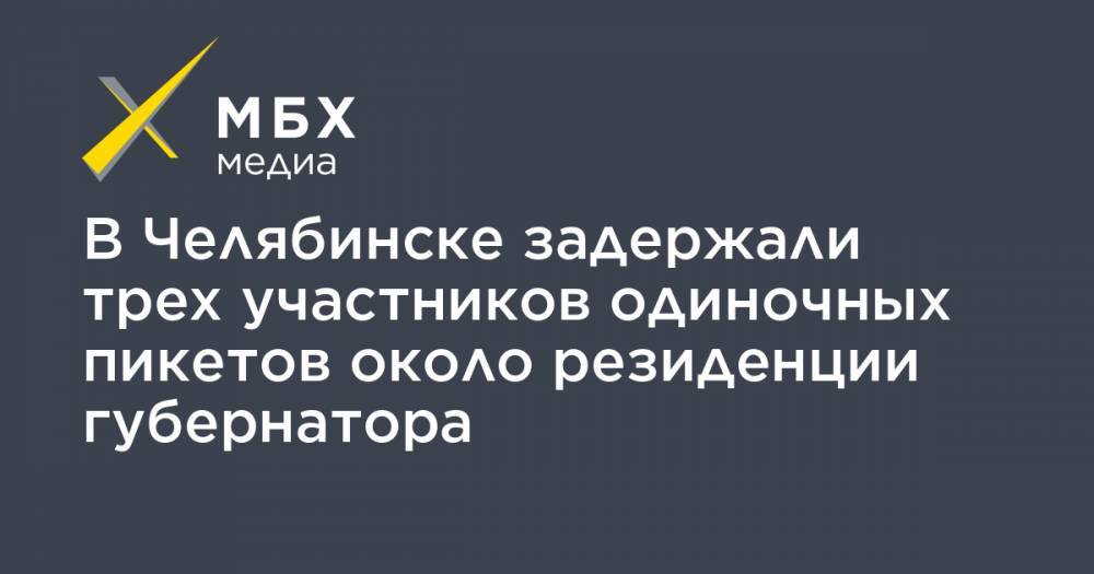В Челябинске задержали трех участников одиночных пикетов около резиденции губернатора