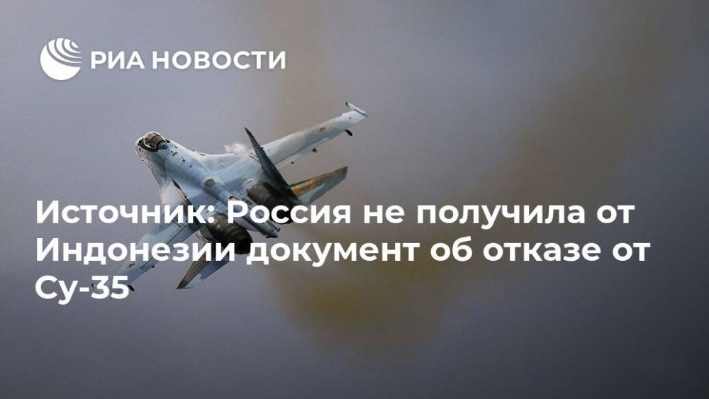 Источник: Россия не получила от Индонезии документ об отказе от Су-35