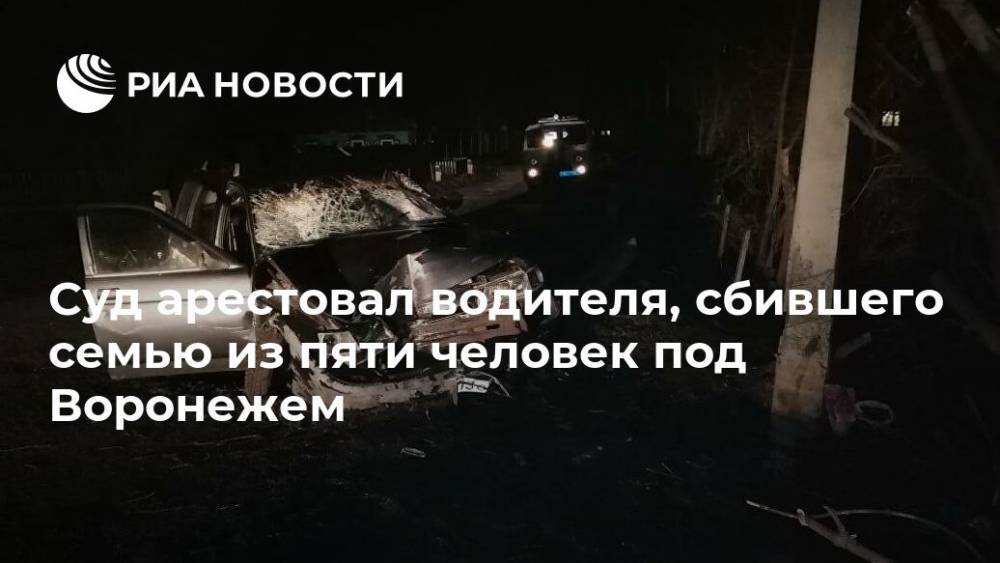 Суд арестовал водителя, сбившего семью из пяти человек под Воронежем