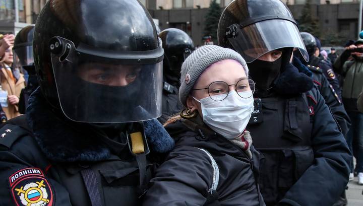 В центре Москвы задержаны участники несогласованной акции