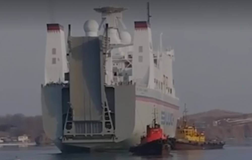 Прибытие судна «Морской старт» в Приморье попало на видео