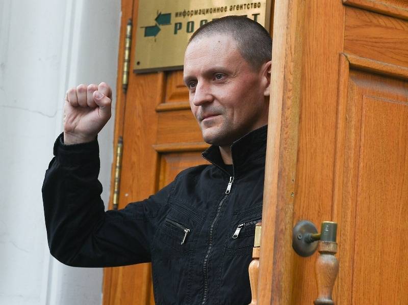 Сергей Удальцов был задержан во время митинга левых сил у здания Госдумы