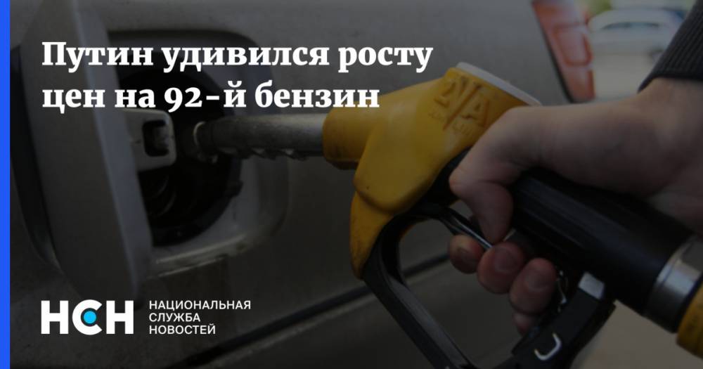 Путин удивился росту цен на 92-й бензин