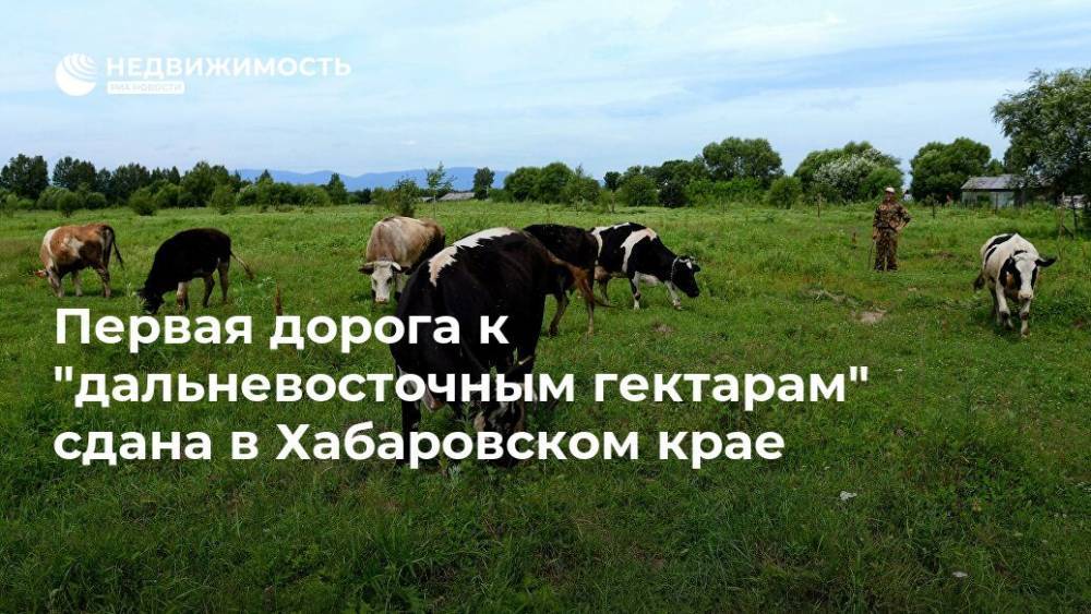 Первая дорога к "дальневосточным гектарам" сдана в Хабаровском крае