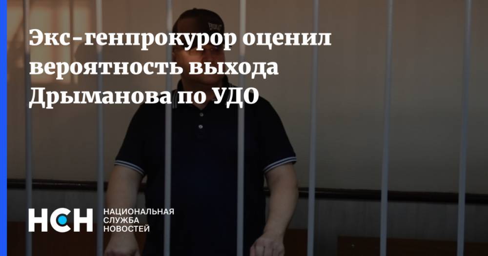 Экс-генпрокурор оценил вероятность выхода Дрыманова по УДО