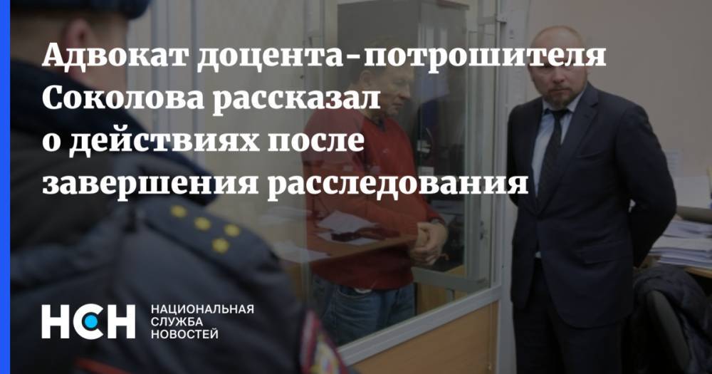 Адвокат доцента-потрошителя Соколова рассказал о действиях после завершения расследования