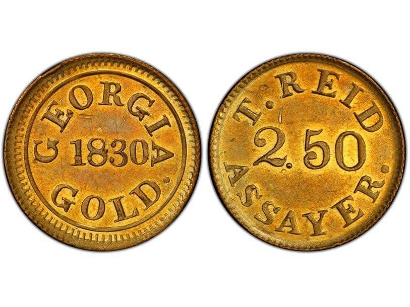 Золотая монета, выпущенная в 1830 году частным монетным двором в США, продана за рекордную сумму