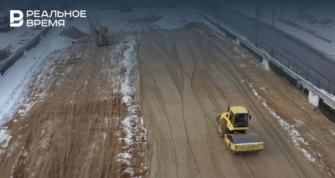 На стройплощадку Большого Казанского кольца завершили завоз песка