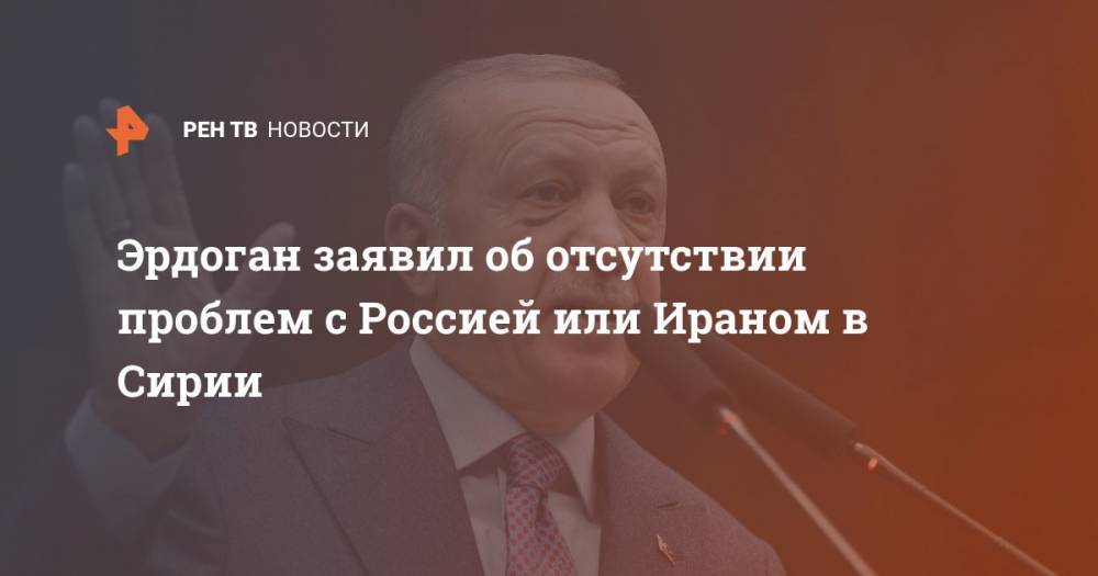 Эрдоган заявил об отсутствии проблем с Россией или Ираном в Сирии