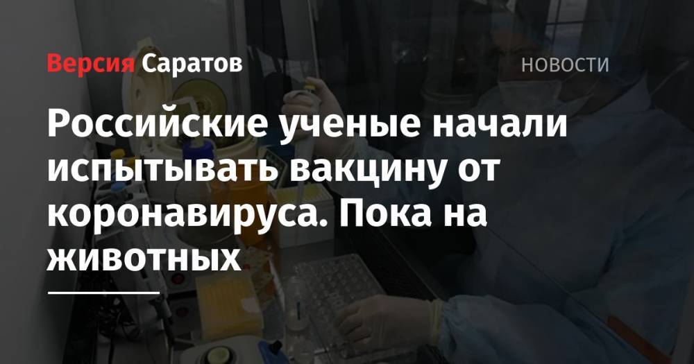Российские ученые начали испытывать вакцину от коронавируса. Пока на животных