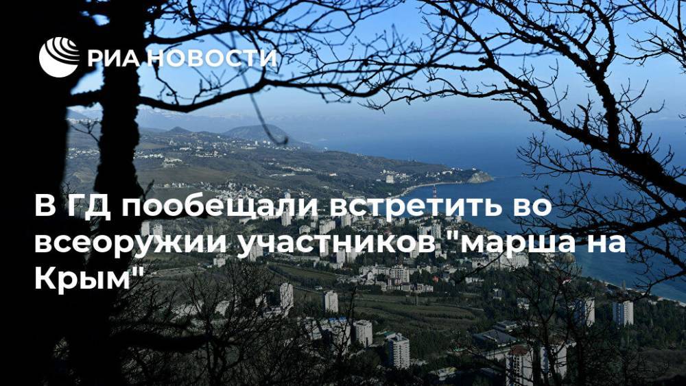 В ГД пообещали встретить во всеоружии участников "марша на Крым"