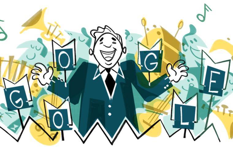Google создал дудл к 125-летию со дня рождения Леонида Утёсова