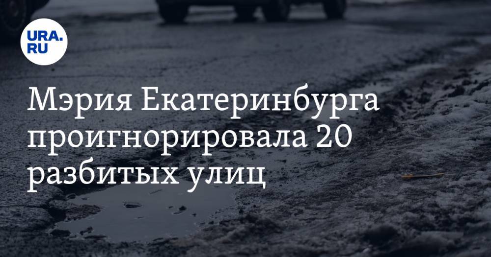 Мэрия Екатеринбурга проигнорировала 20 разбитых улиц. URA.RU нашло дороги, которые не починят до конца года. ФОТО