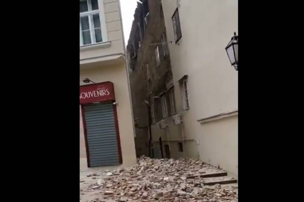 В Загребе произошло сильное землетрясение