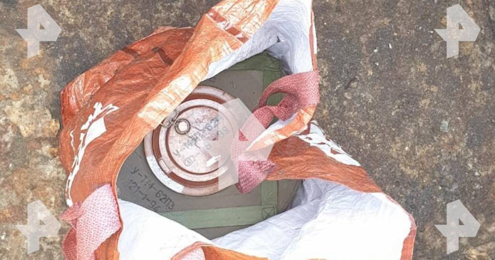 Фото: противотанковую мину нашли в мусорке в Москве