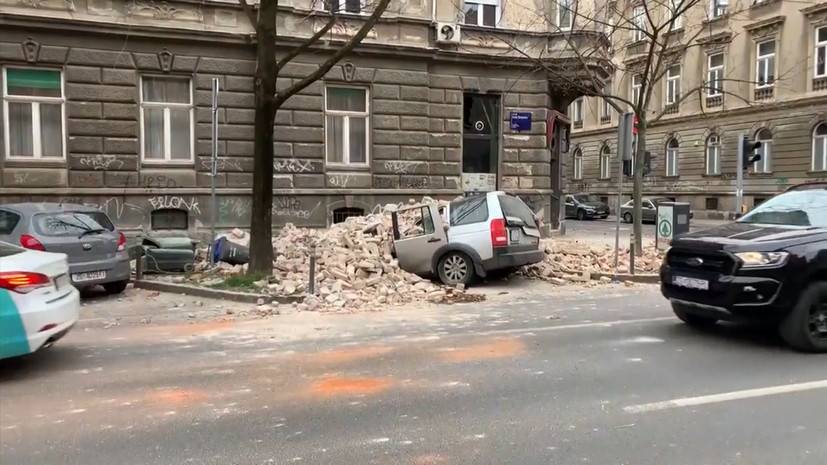 Последствия землетрясений в Хорватии — видео