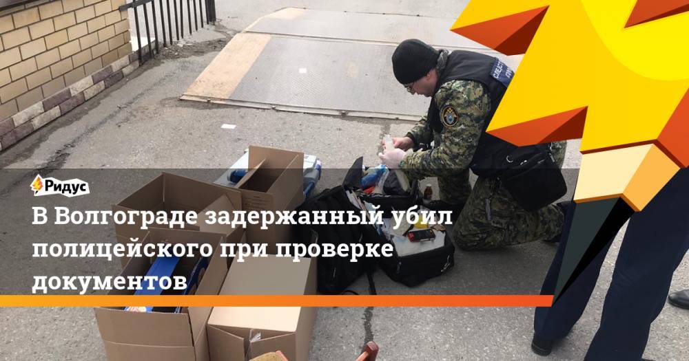 В Волгограде задержанный убил полицейского при проверке документов