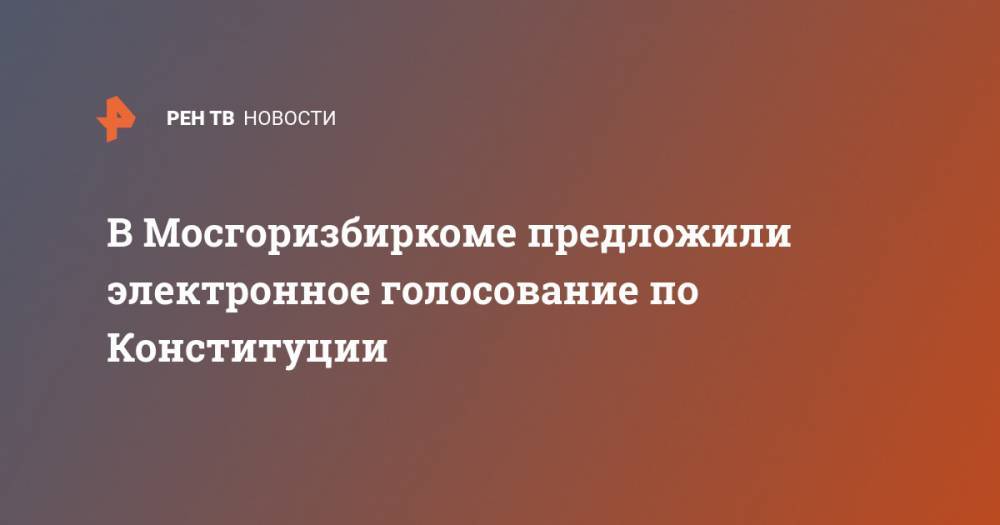 В Мосгоризбиркоме предложили электронное голосование по Конституции