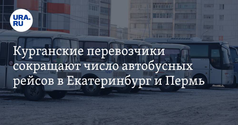 Курганские перевозчики сокращают число автобусных рейсов в Екатеринбург и Пермь