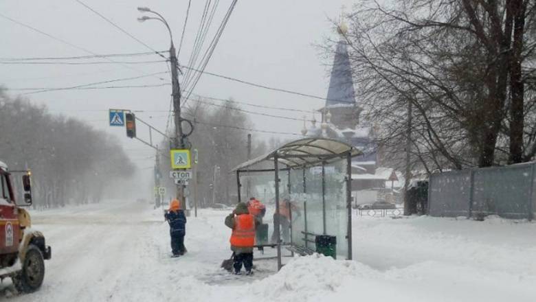 На города Поволжья обрушились мощные снегопады