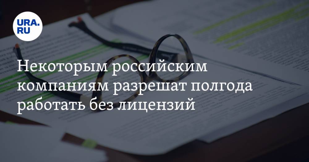 Некоторым российским компаниям разрешат полгода работать без лицензий