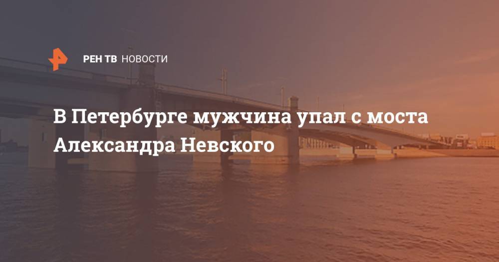 В Петербурге мужчина упал с моста Александра Невского