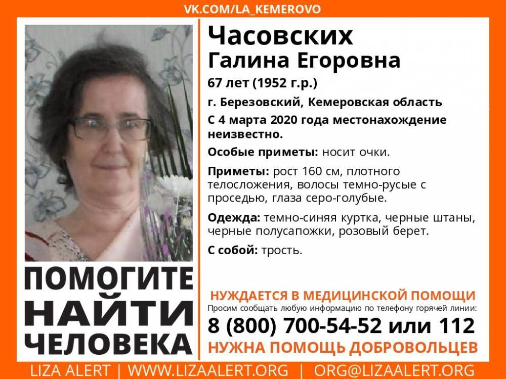 Жителей Кузбасса просят помочь в поиске пропавшей пенсионерки
