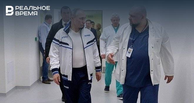Путин приехал в больницу в Коммунарке в спортивном костюме школы, где учится Загитова