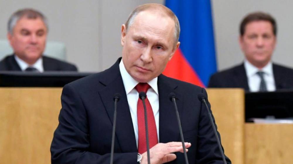 Президент РФ Владимир Путин выступил с обращением к народу