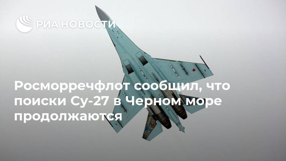Росморречфлот сообщил, что поиски Су-27 в Черном море продолжаются