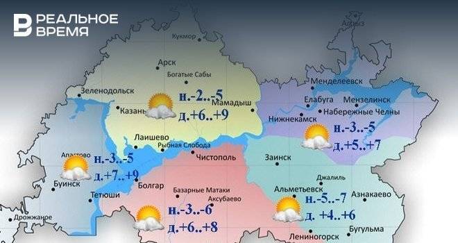Сегодня в Татарстане потеплеет до +9 градусов