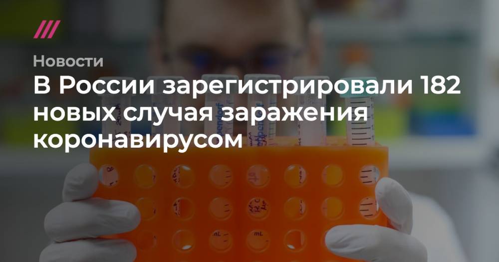В России зарегистрировали 182 новых случая заражения коронавирусом