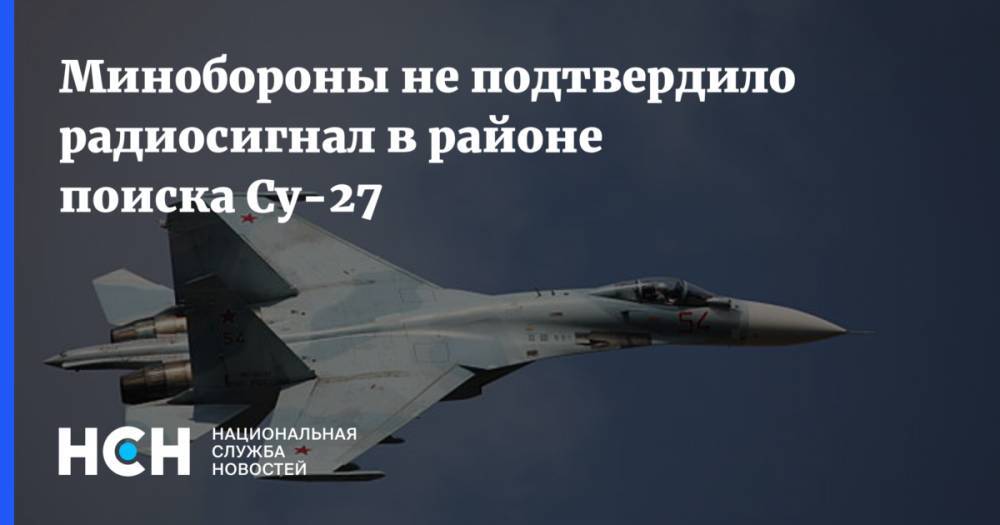 Минобороны не подтвердило радиосигнал в районе поиска Су-27