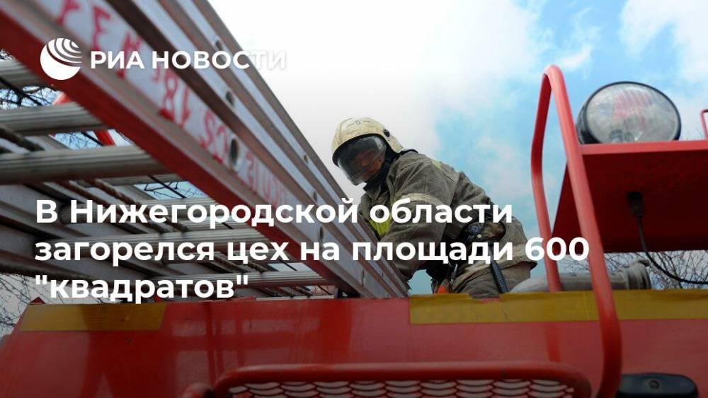 В Нижегородской области загорелся цех на площади 600 "квадратов"
