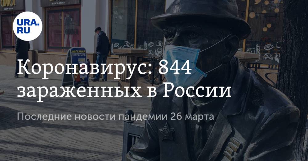 Коронавирус: 844 зараженных в России. Последние новости пандемии 26 марта