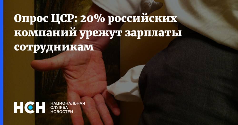 Опрос ЦСР: 20% российских компаний урежут зарплаты сотрудникам