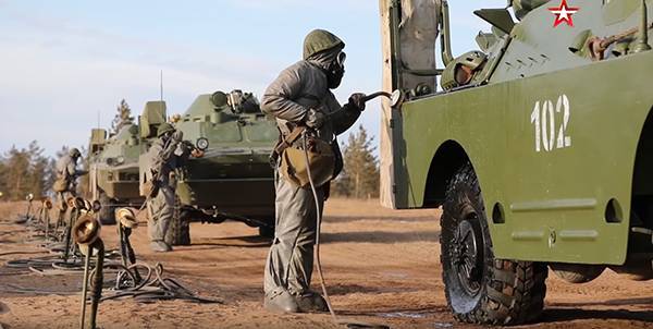 В семи российских регионах войска химзащиты проводят учения по борьбе с массовым заражением