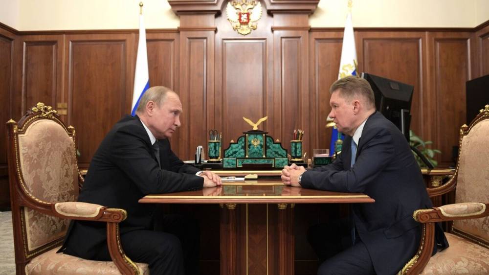 Путин проведет открытую встречу с главой «Газпрома» Миллером