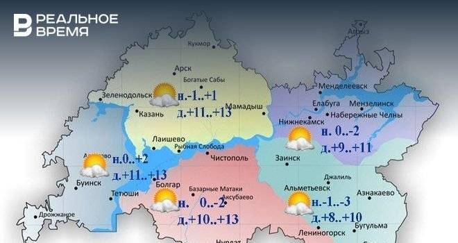 Сегодня в Татарстане осадков не ожидается и до +13 градусов