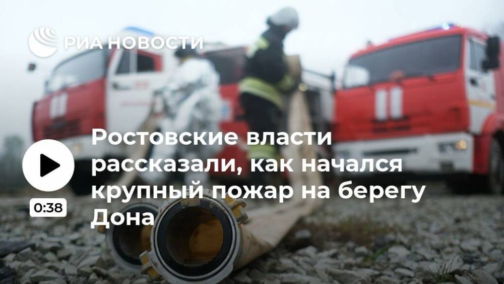Ростовские власти рассказали, как начался крупный пожар на берегу Дона