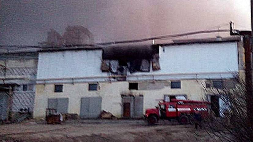 В Пензенской области произошёл пожар на заводе древесных плит