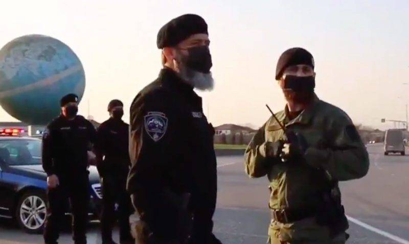 Опубликовано видео, как бойцы полка Кадырова борются с коронавирусом в Чечне
